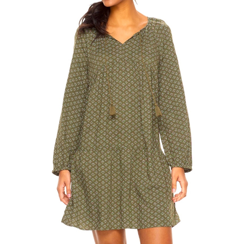 Sonoma Peasant Diamond Print Lightweight Dress Medium NWT